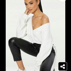 Off shoulder crop top